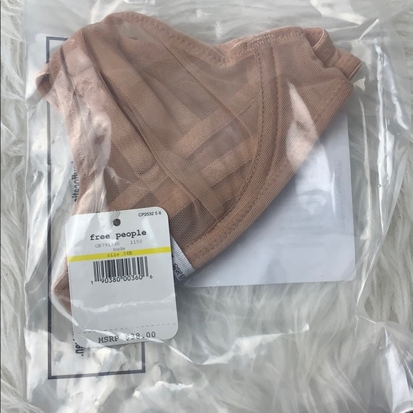 MESH TRIANGLE Underwire BRA nude 34B s5 - Picture 3 of 3